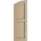 Ekena Millwork Knotty Pine 2 Equal Flat Panel w/Elliptical Top Faux Wood Shutters, 15W x 80H 75 Low Side, PR SHUFPL15X80KPPR - alternate 6